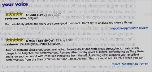 Mary Rose review, Edinburgh Festival, August 2007